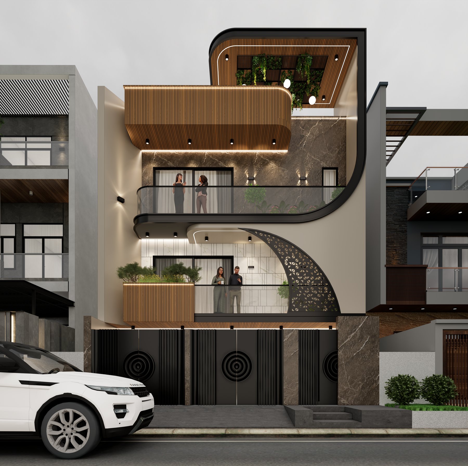Front elevation of The Ribbon House